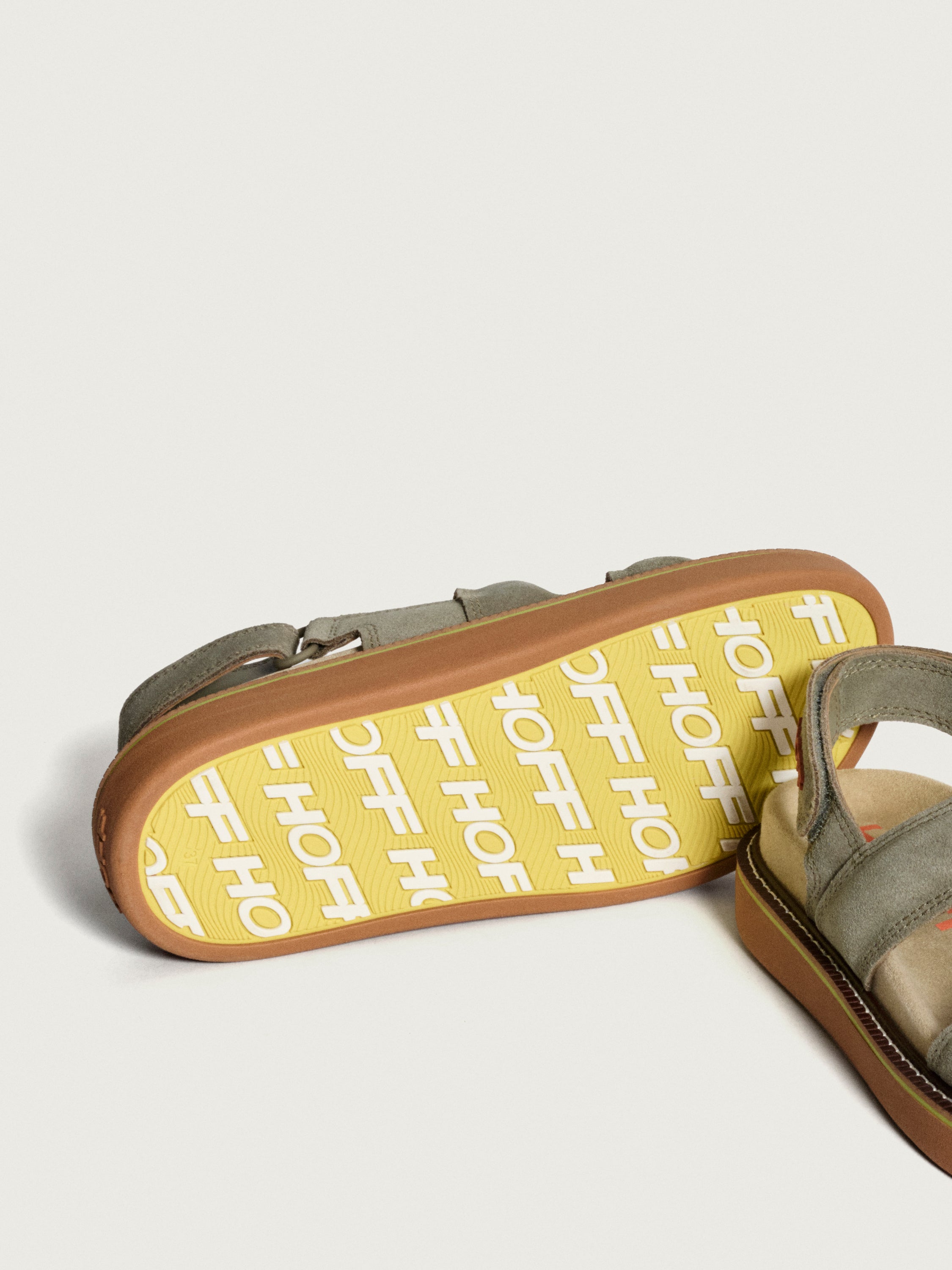 SANDALE CUIR ROAD KAKI