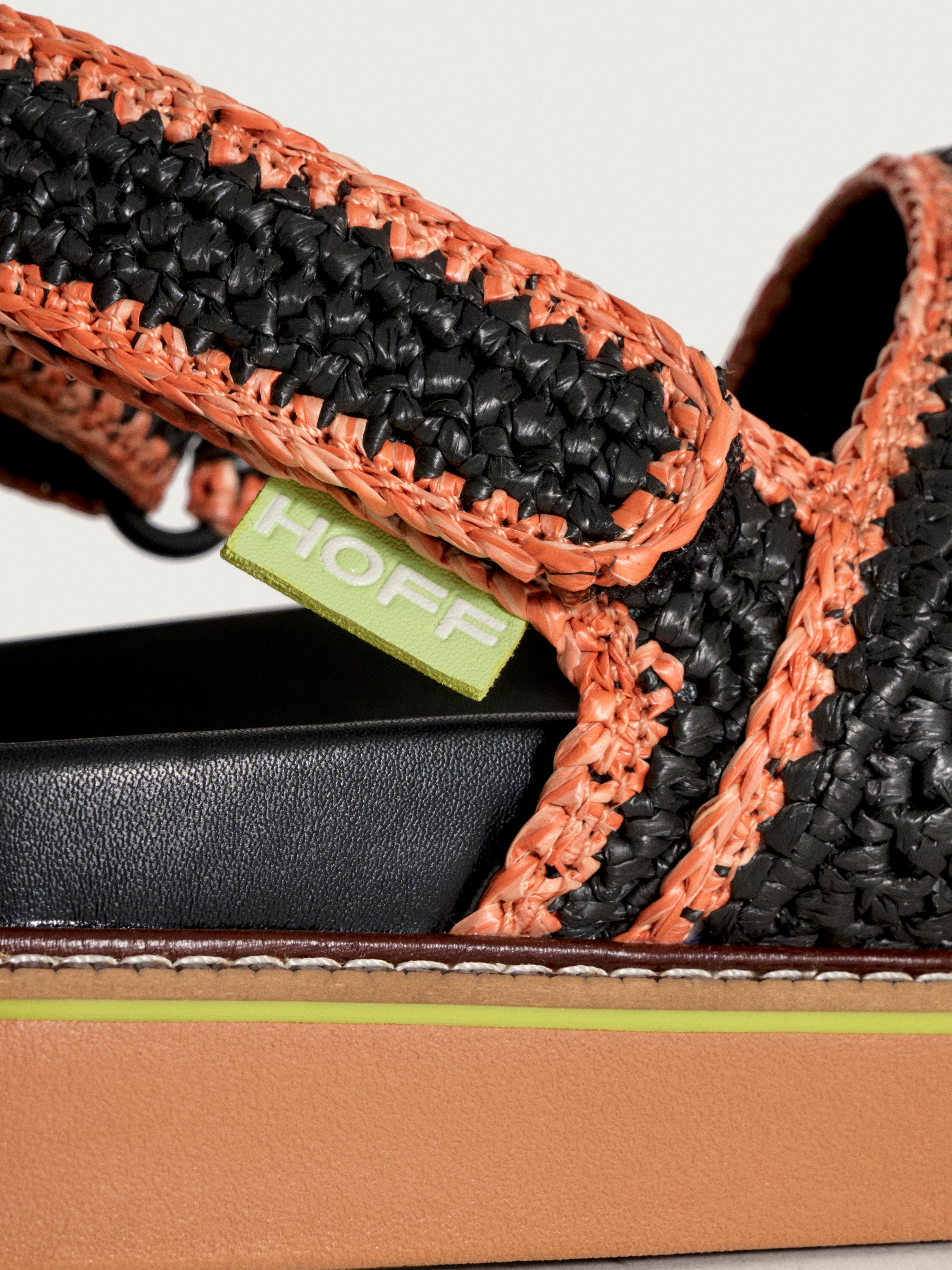 SANDALE ROAD RAFFIA NOIR