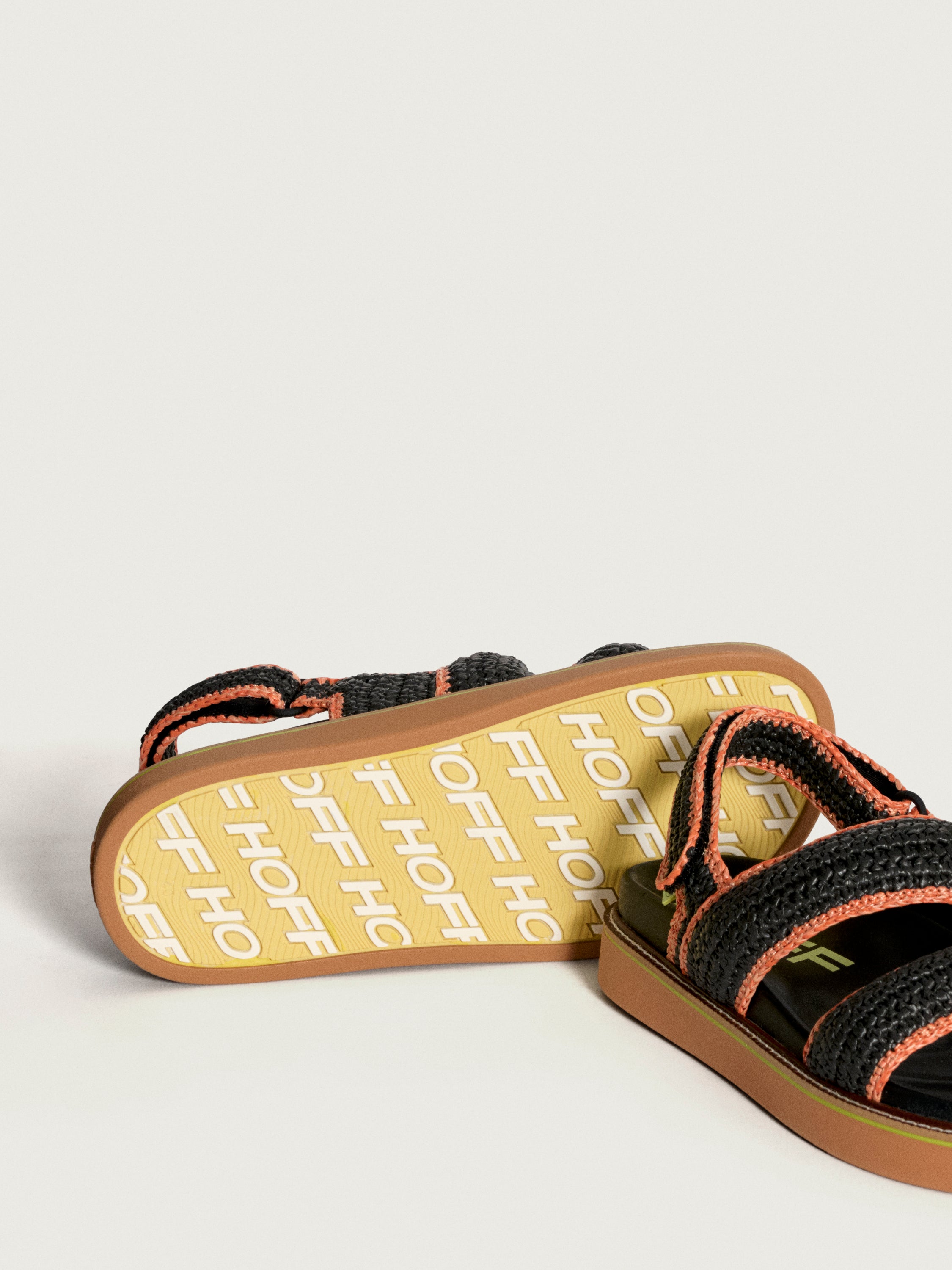 SANDALE ROAD RAFFIA NOIR