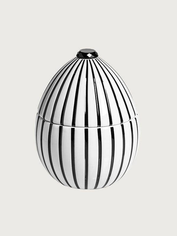 VELA HUEVO BLANCO RAYA NEGRO