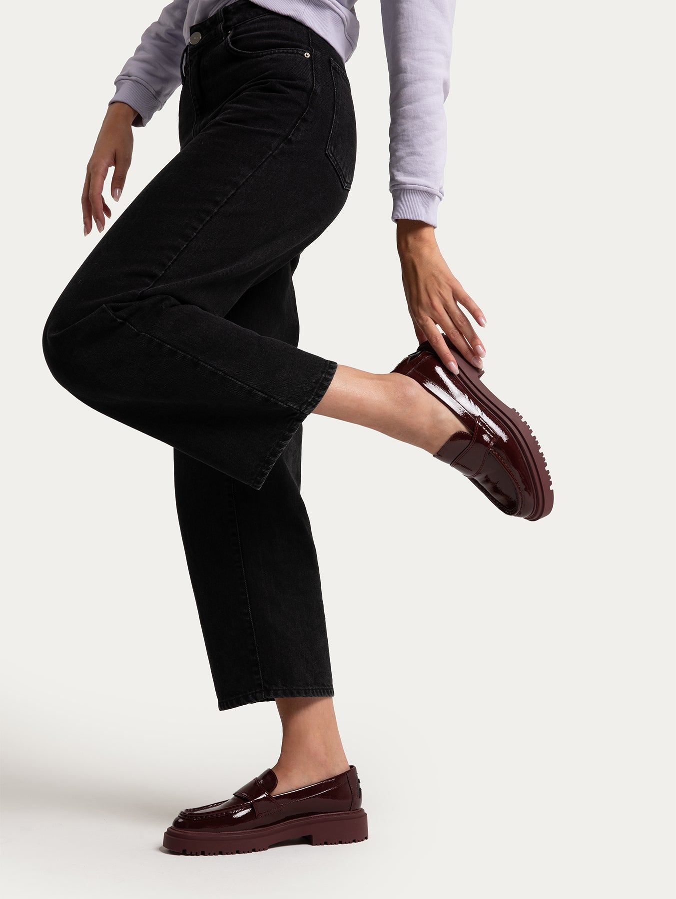 Wine loafers sale womens