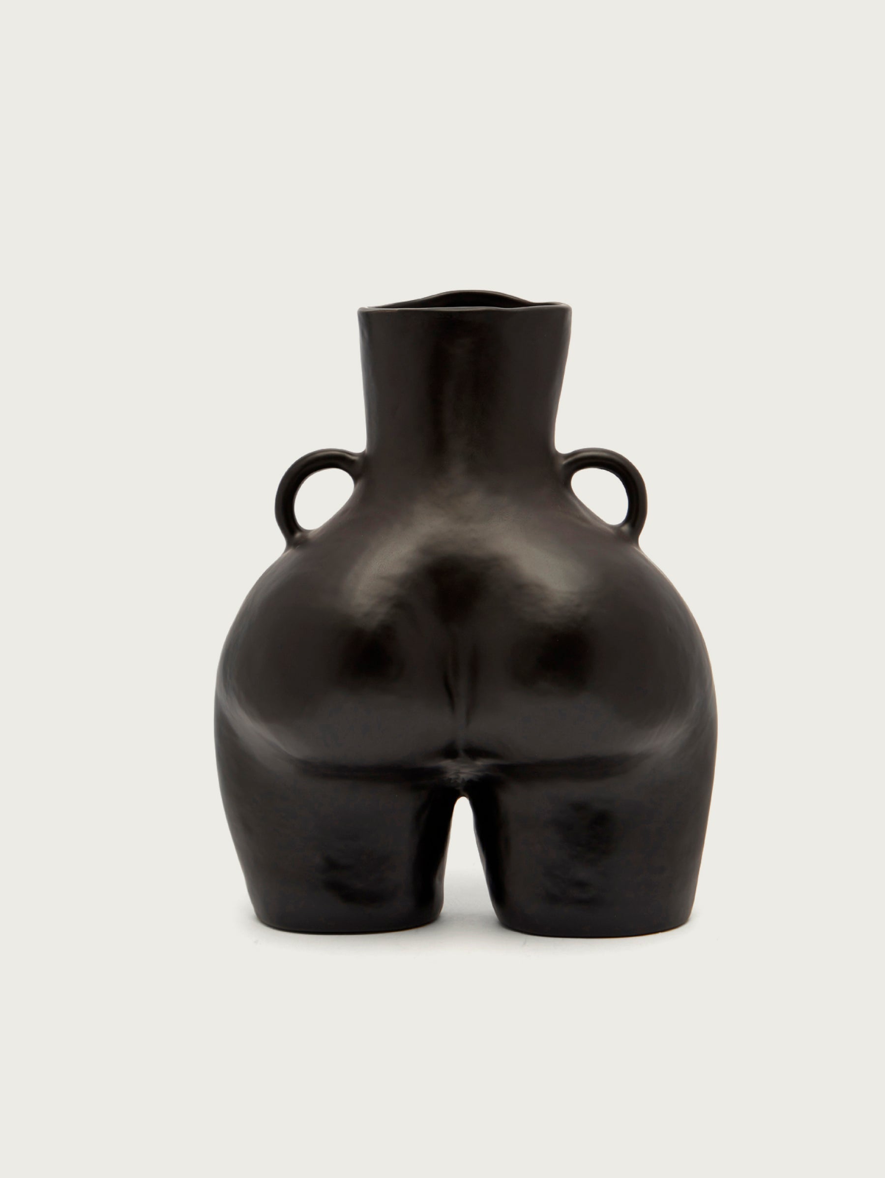 LOVE HANDLES VASE BLACK