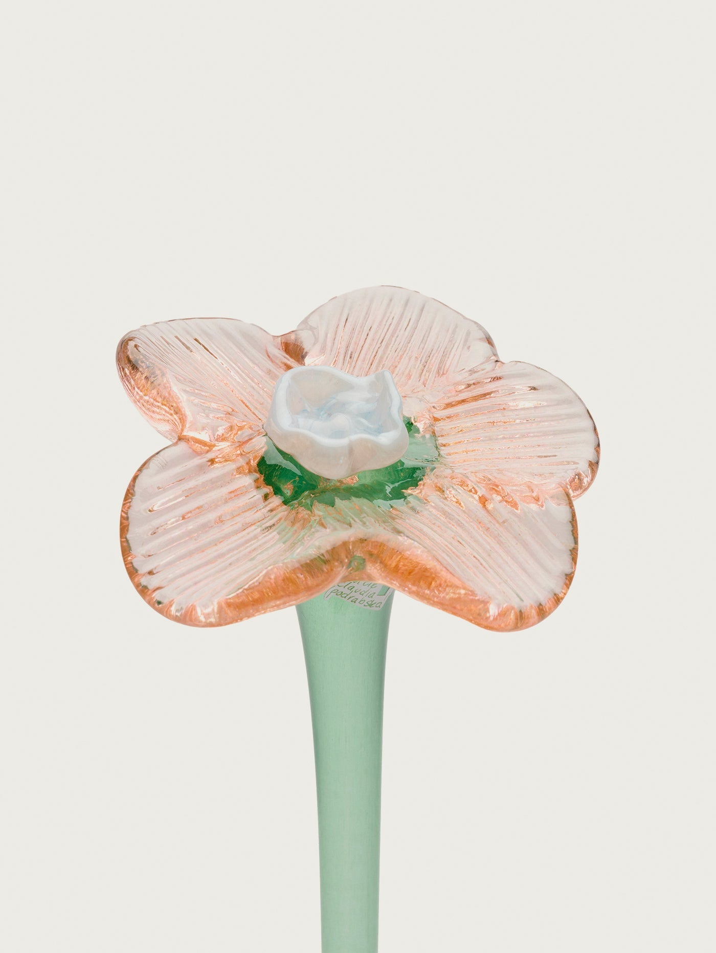 Mouthblown Crystal Flower Cream