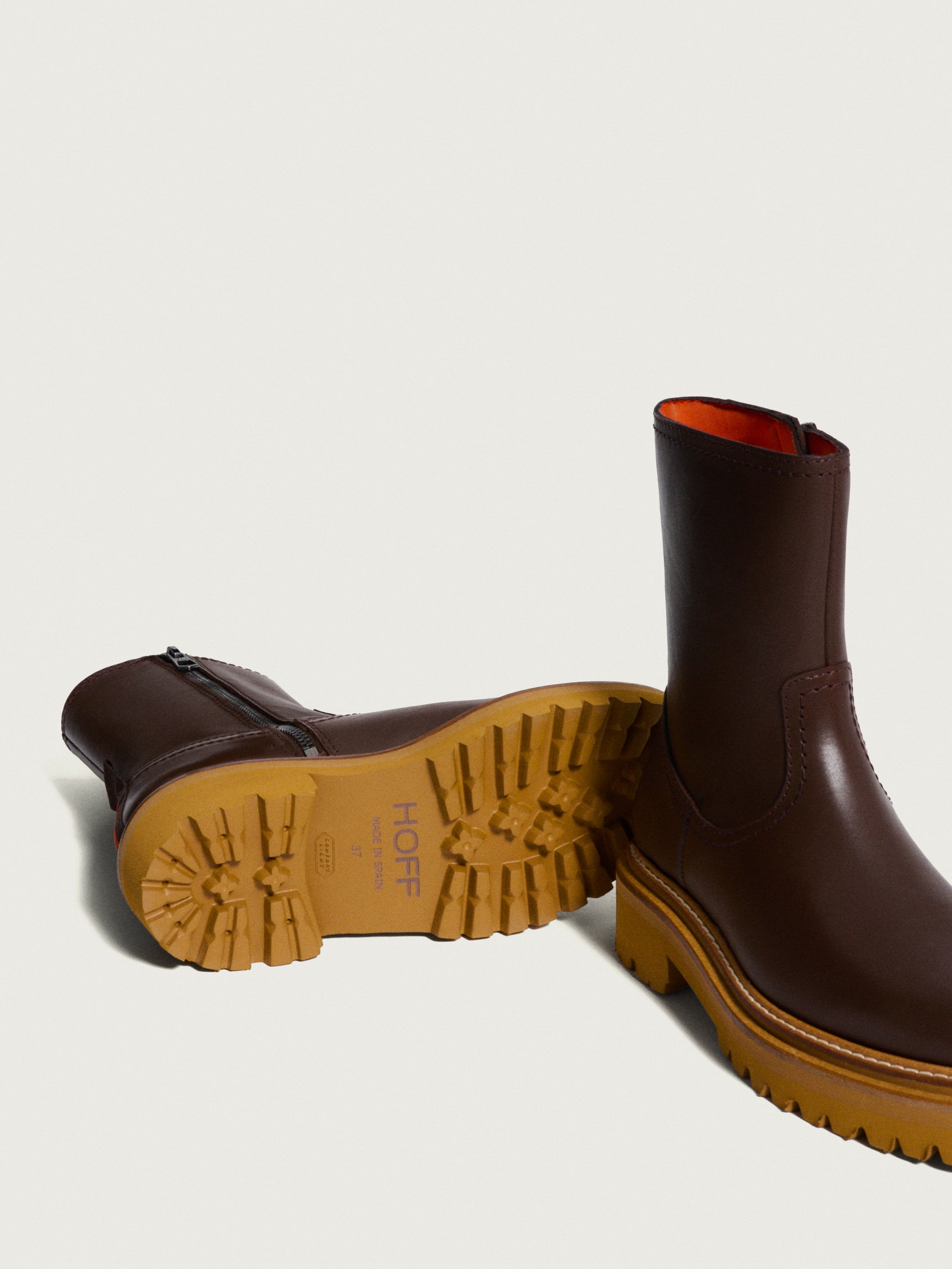 OFFICE BROWN LEATHER BOOT