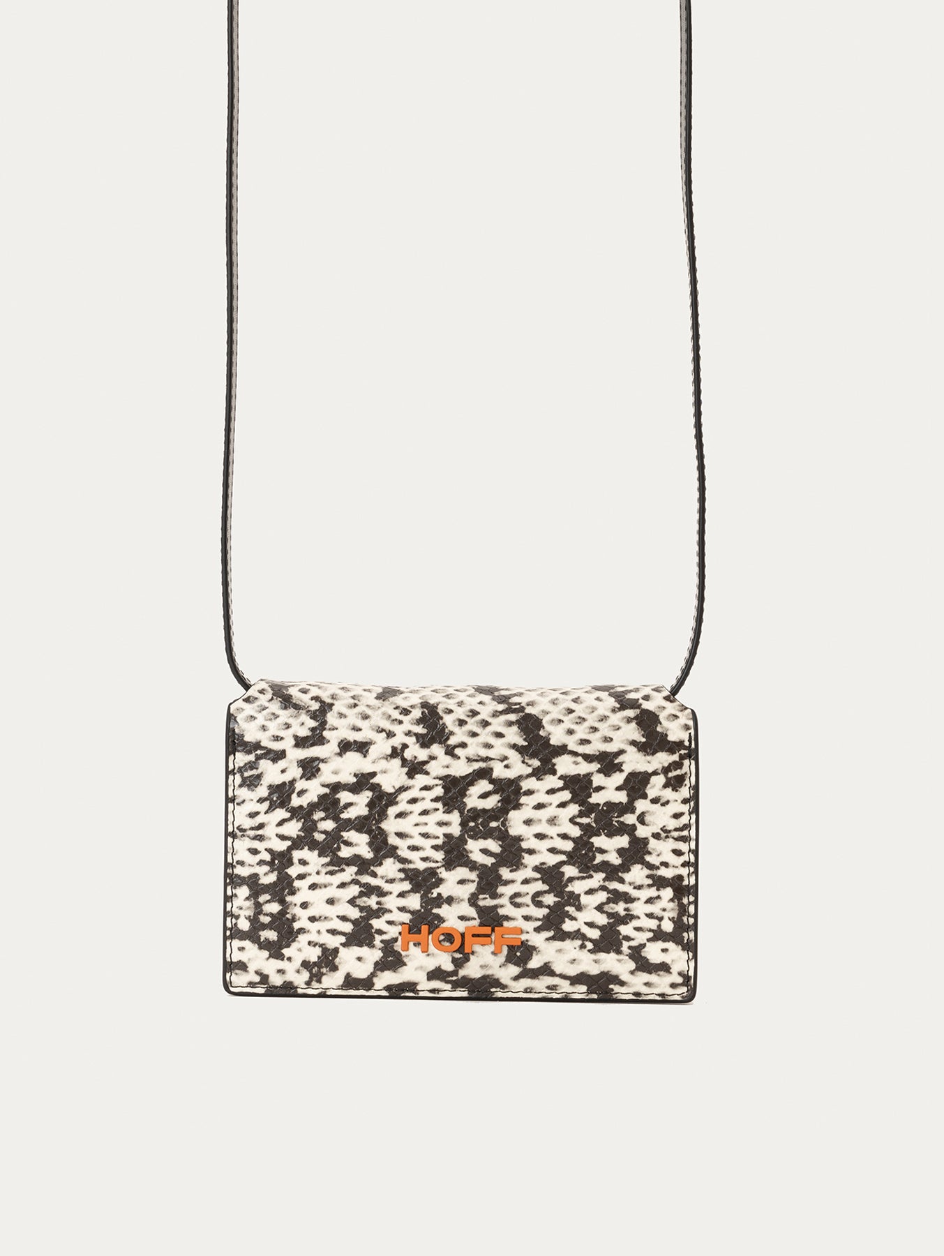 ANIMAL PRINT OFF WHITE WALLET WITH STRAP 