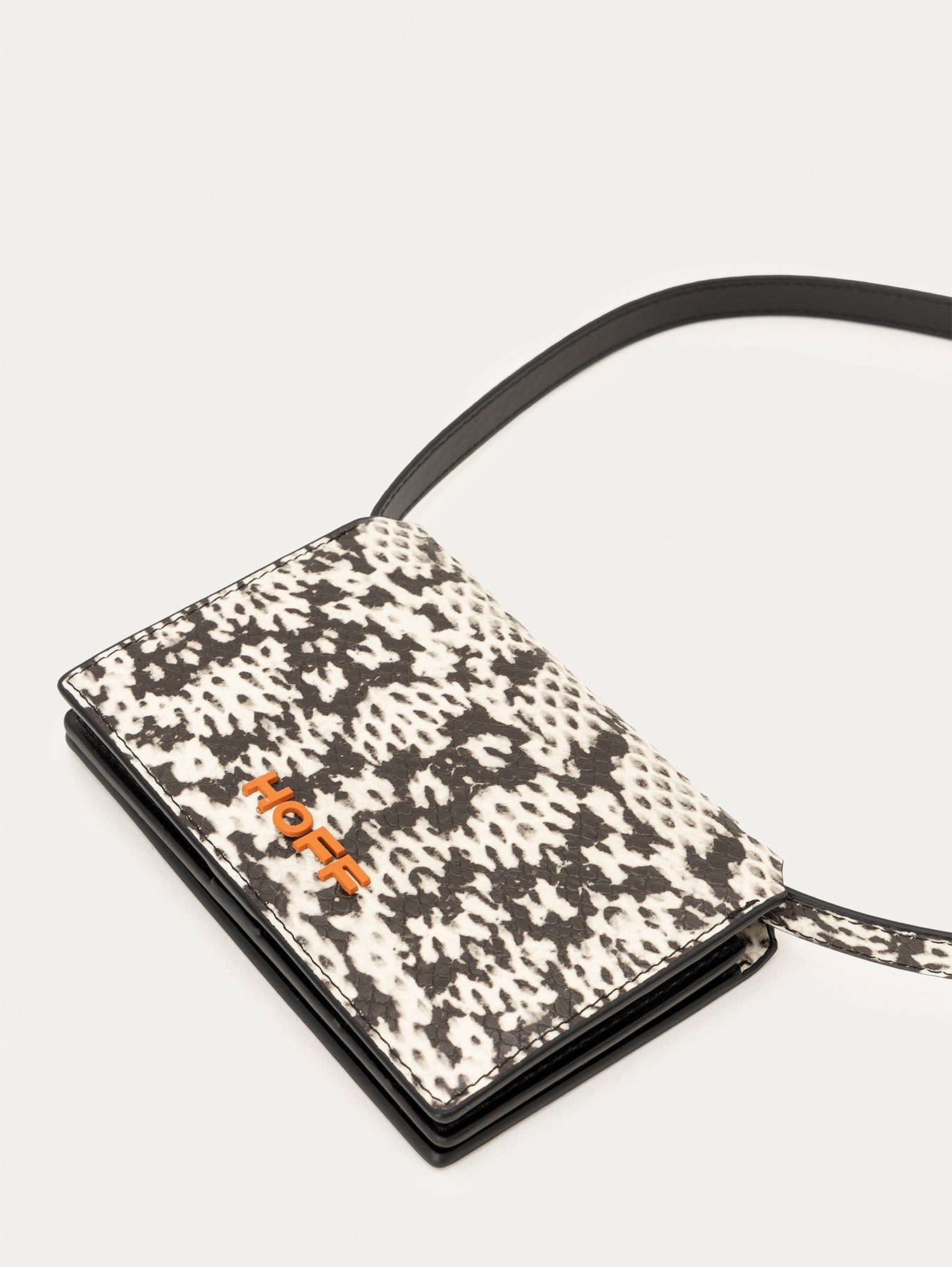 ANIMAL PRINT OFF WHITE WALLET WITH STRAP 