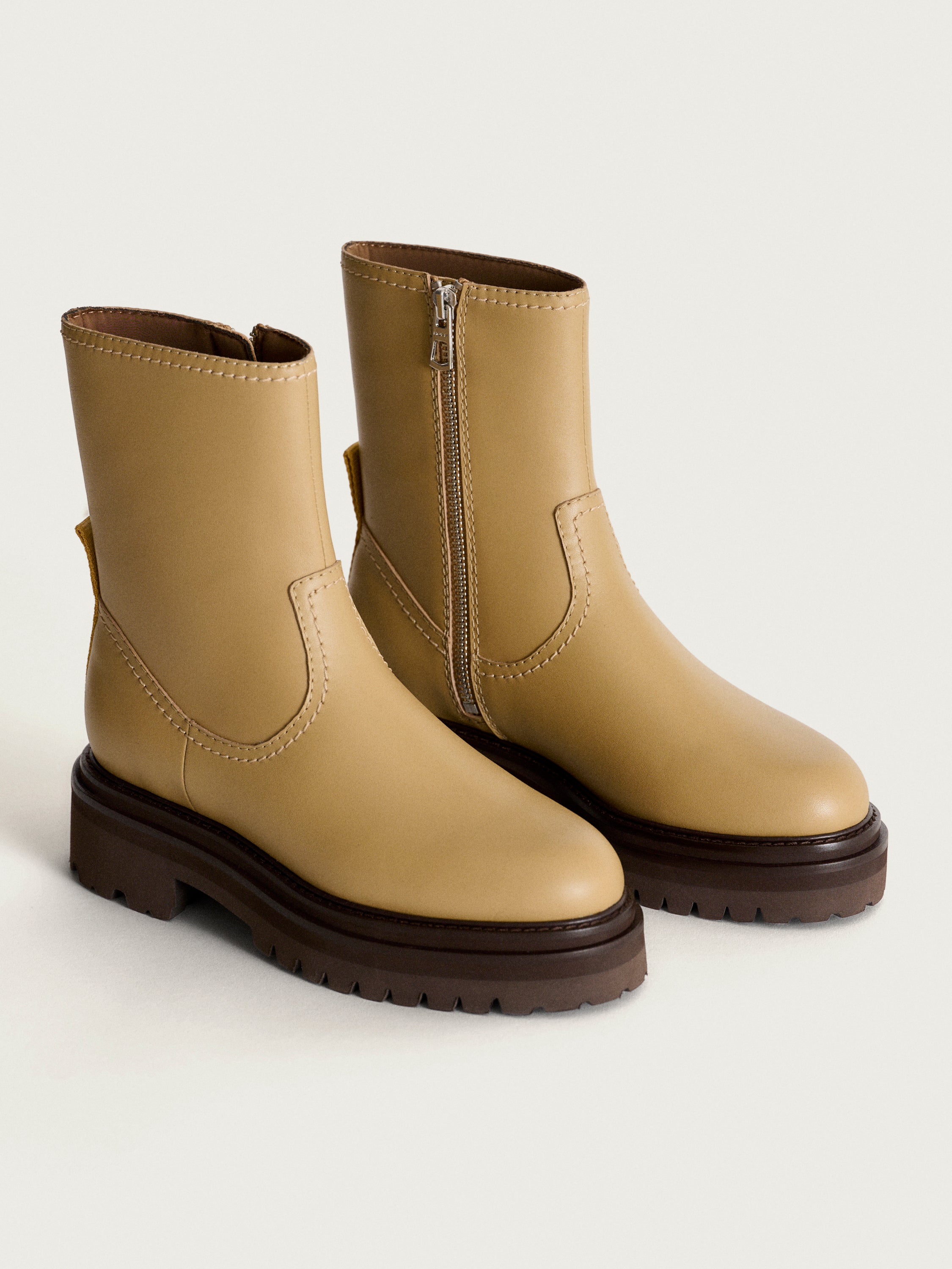 OFFICE OCHRE LEATHER BOOT