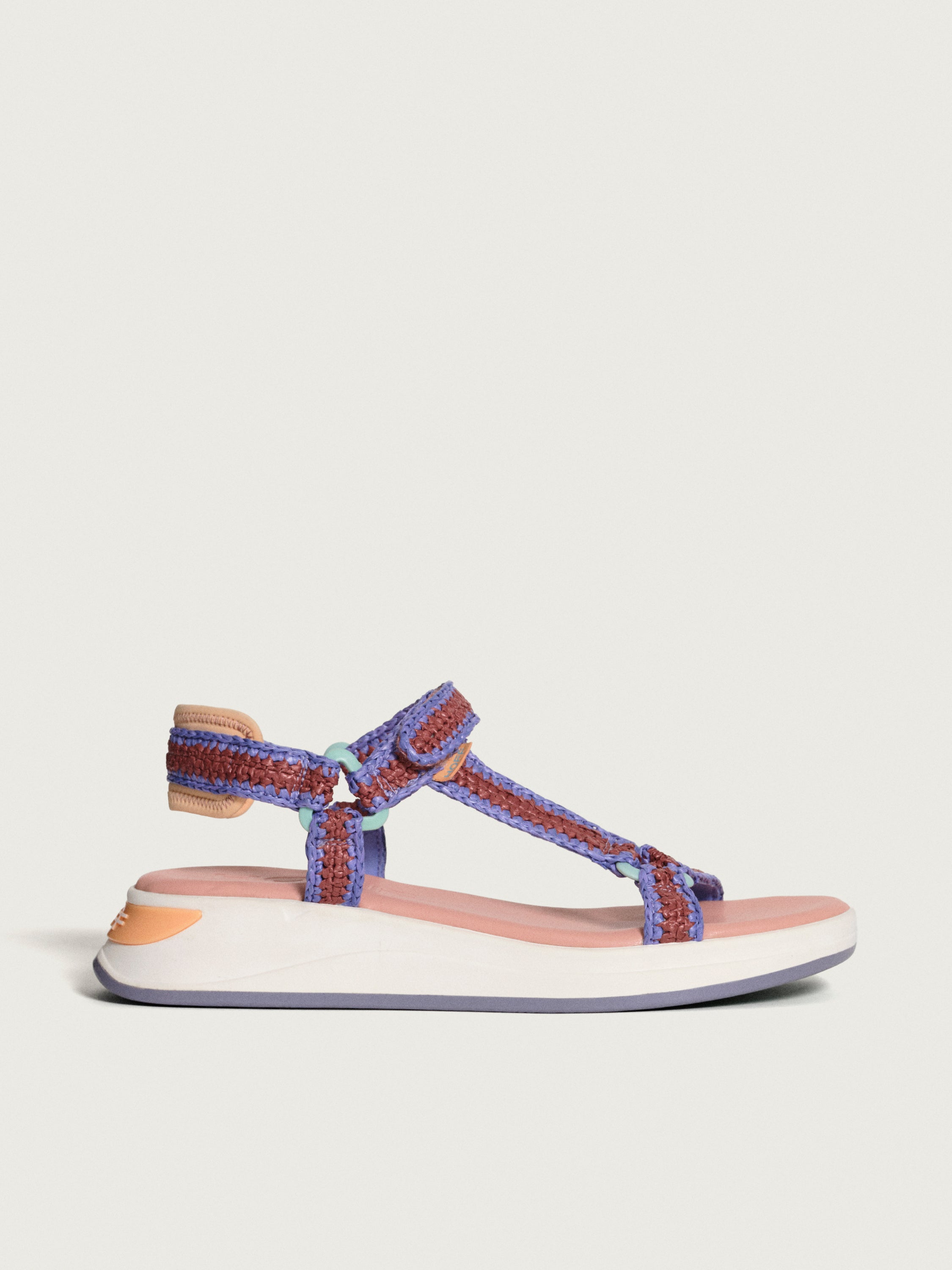 SANDAL ISLAND RAFFIA LILAC