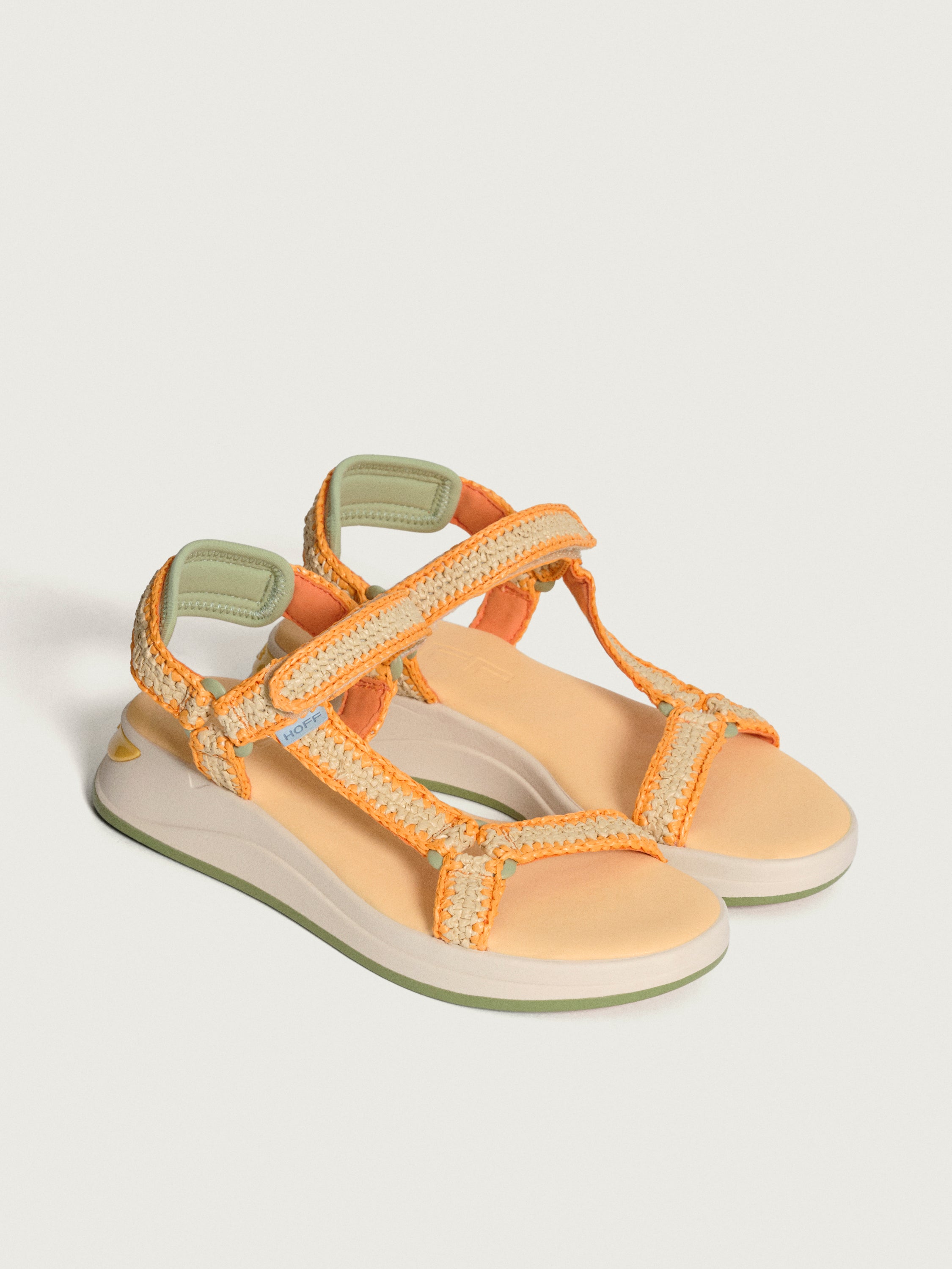 SANDALE ISLAND RAFFIA ORANGE