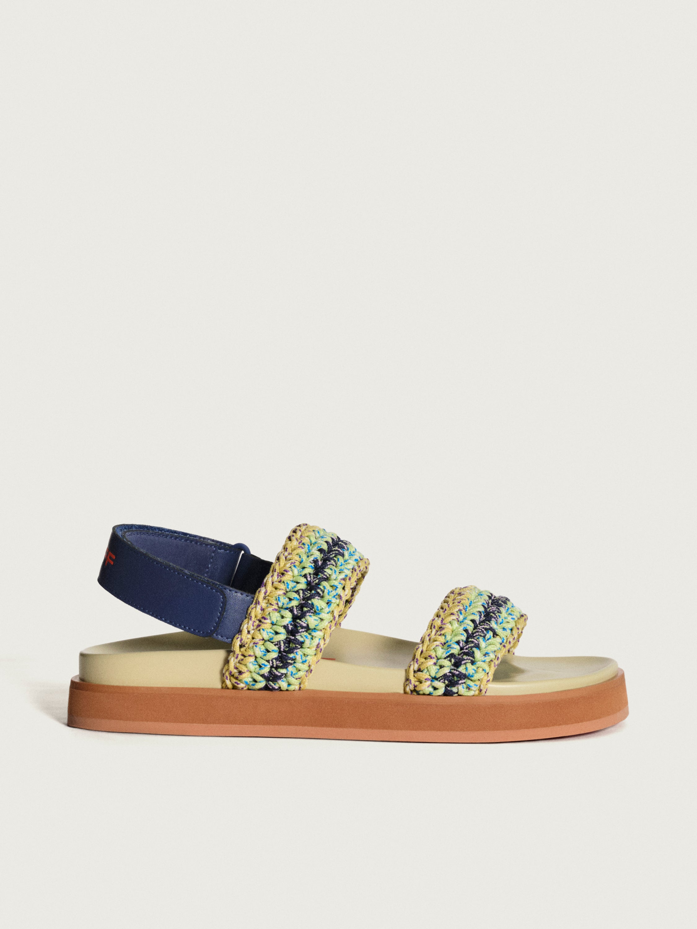 SANDALE GALDANA MULTICOLORE VERT