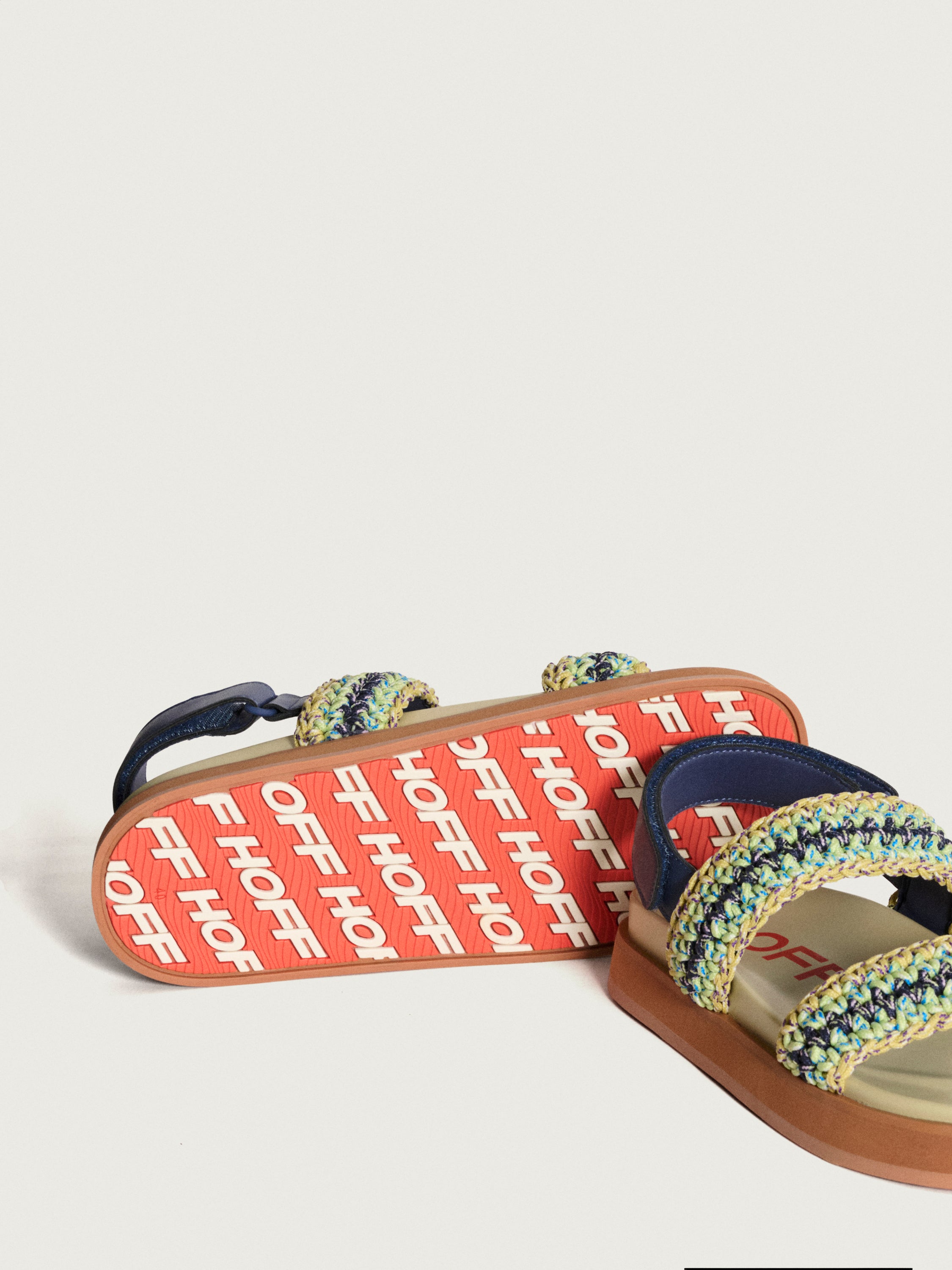 SANDALE GALDANA MULTICOLORE VERT