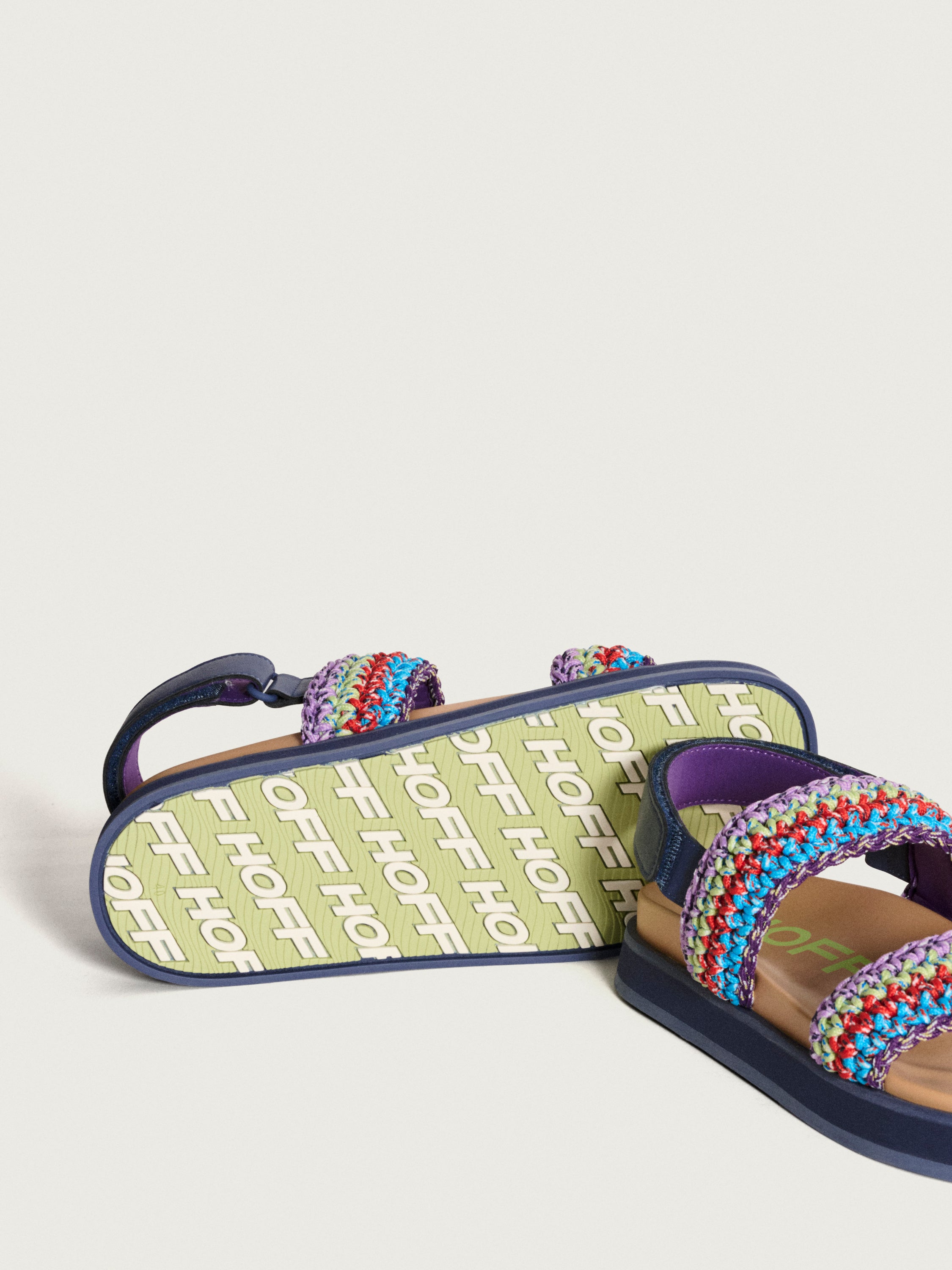 SANDALE GALDANA MULTICOLORE VERT