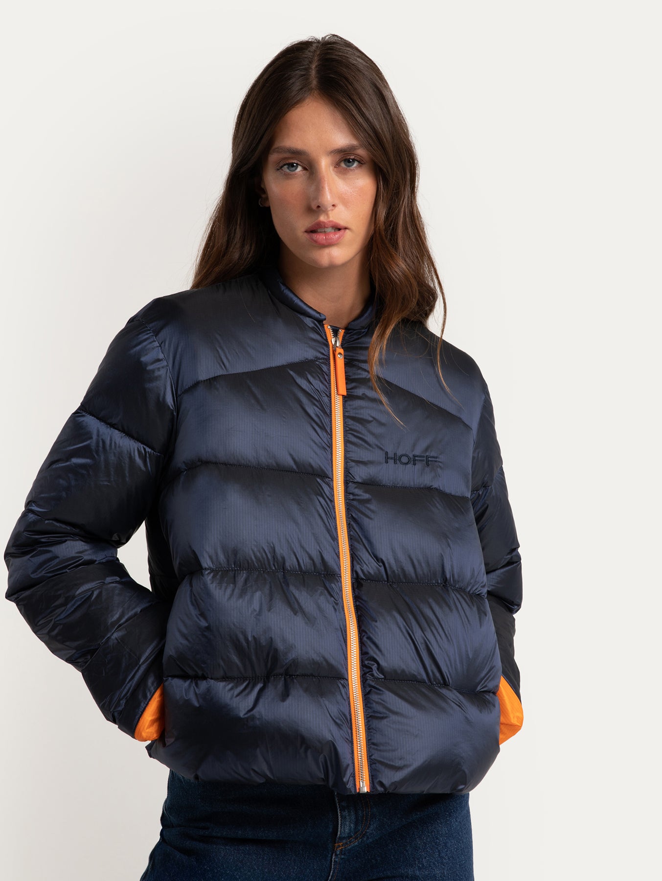 NAVY BLUE FRANKIE SHORT QUILTED JACKET 