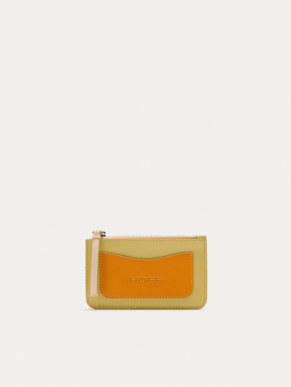 LEATHER COIN CARDHOLDER LIME