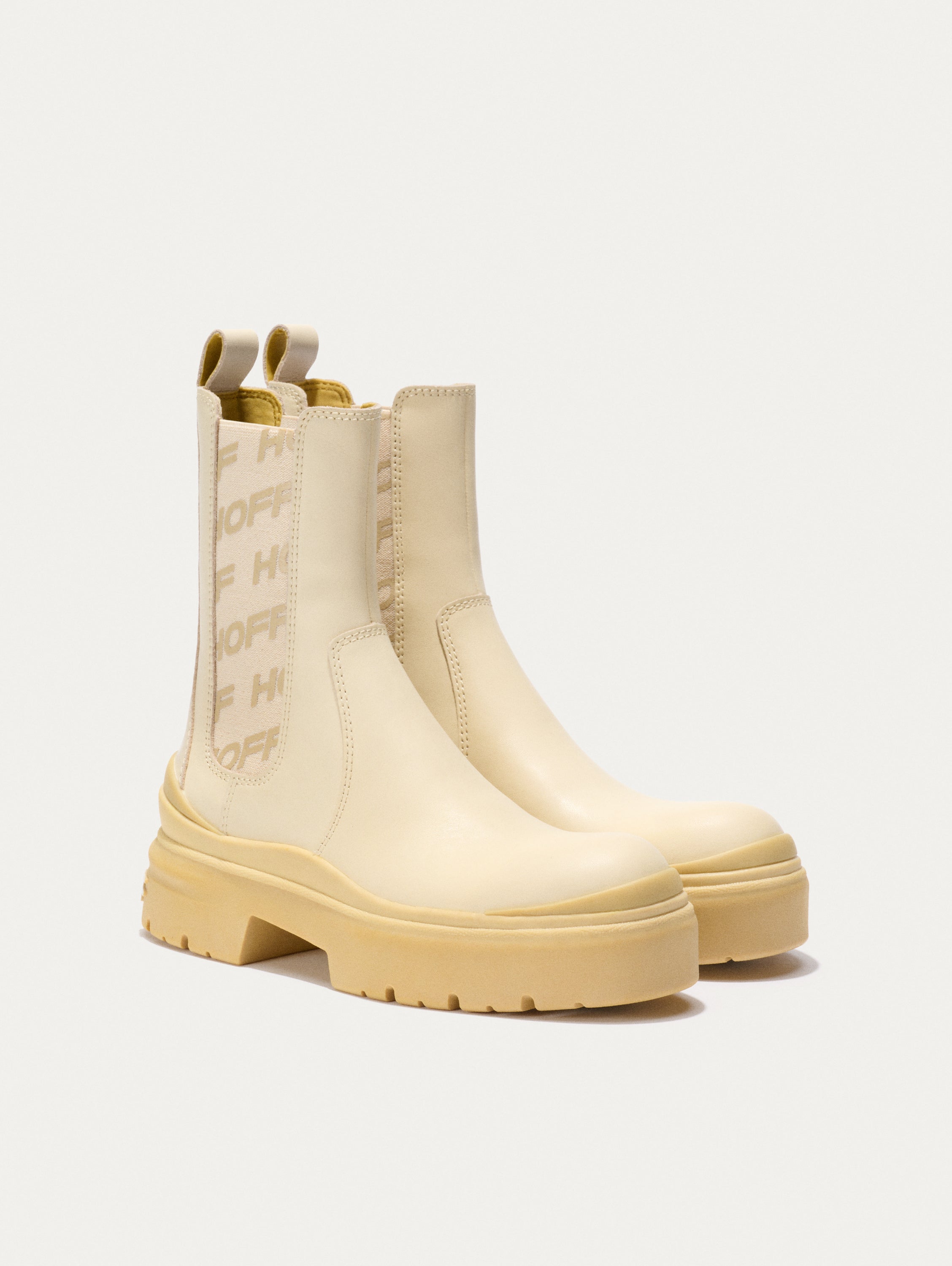 OFF WHITE CHELSEA STREET ANKLE BOOT