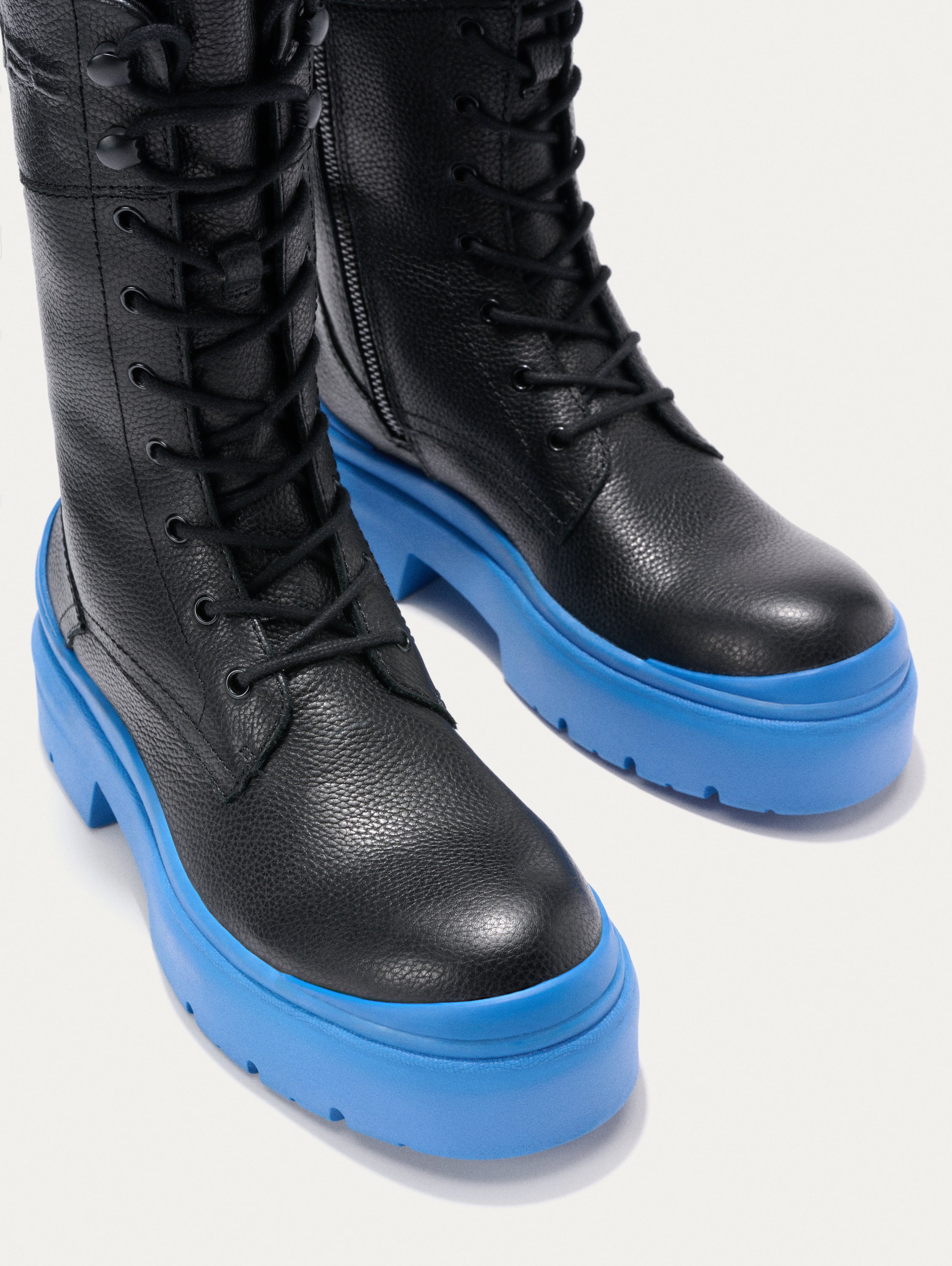 Blue combat boots sale